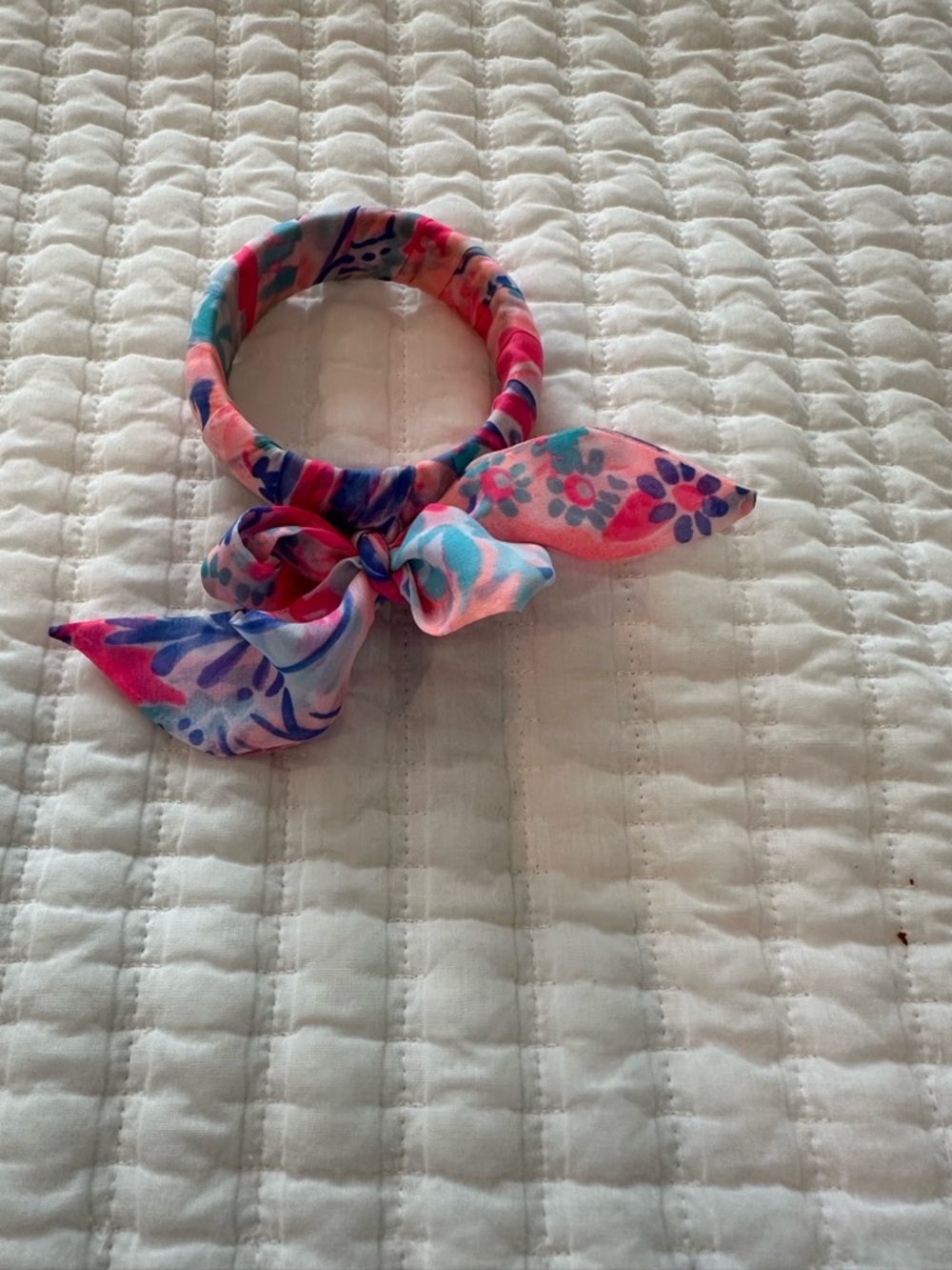 Lilly Pulitzer Pink & Blue Floral Tie Bracelet